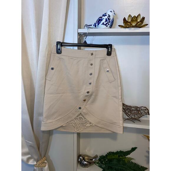 NWT size 0 Utility Lace Boot Cobblestone Tan WHBM WHITE HOUSE BLACK MARKET Skirt - Picture 4 of 11